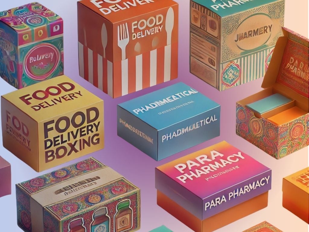 Cajas de medicamentos y alimentos