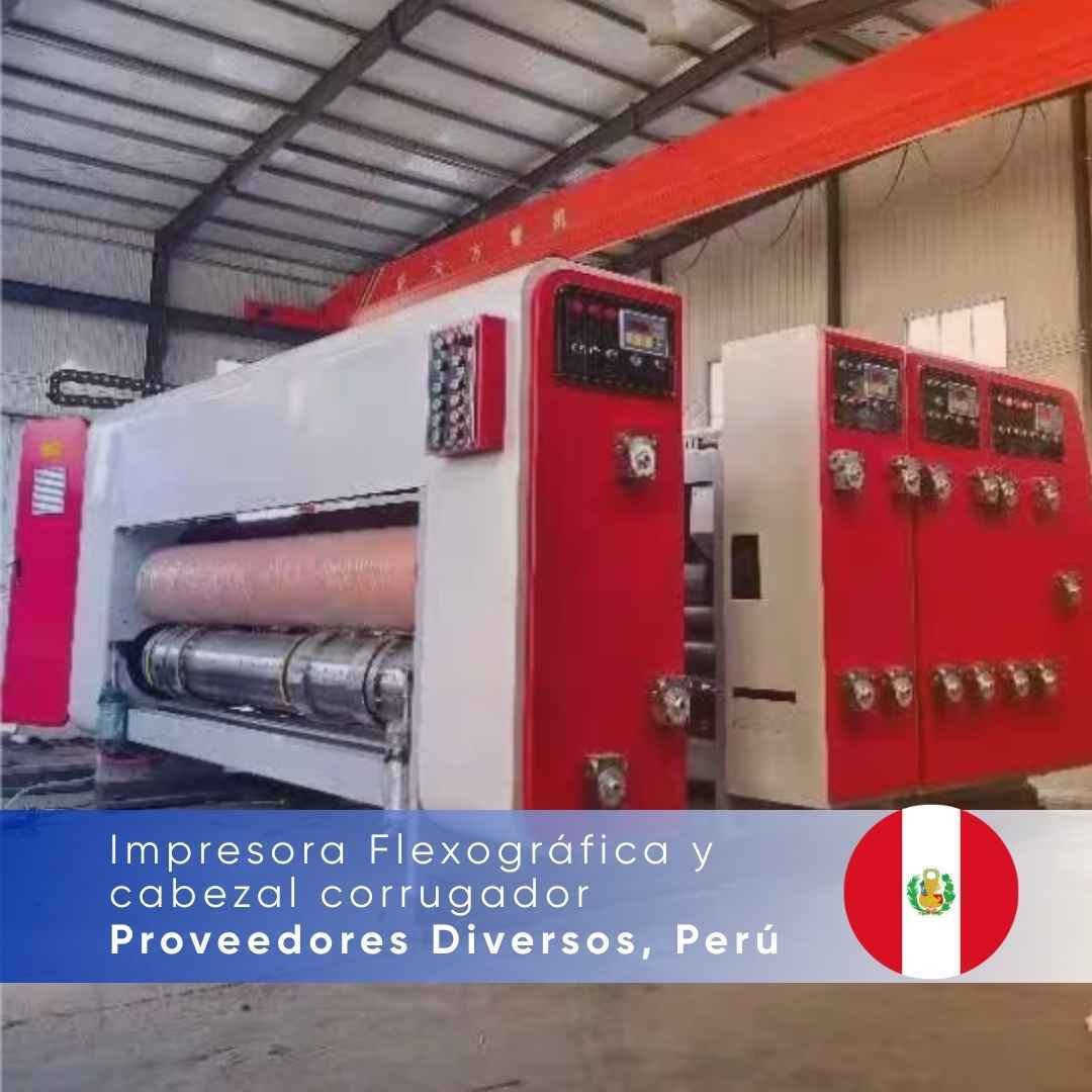 Impresora Flexográfica y cabezal corrugador  Proveedores Diversos, Perú 